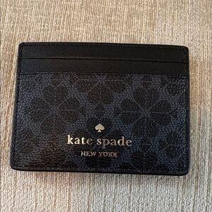 Kate Spade Black Floral Card Case